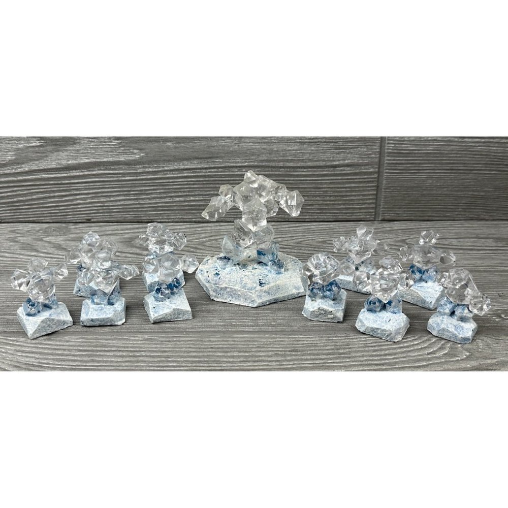 Lot 12 Dungeons and Dragons Homemade Ice Galems 32mm Miniatures Figures Painted